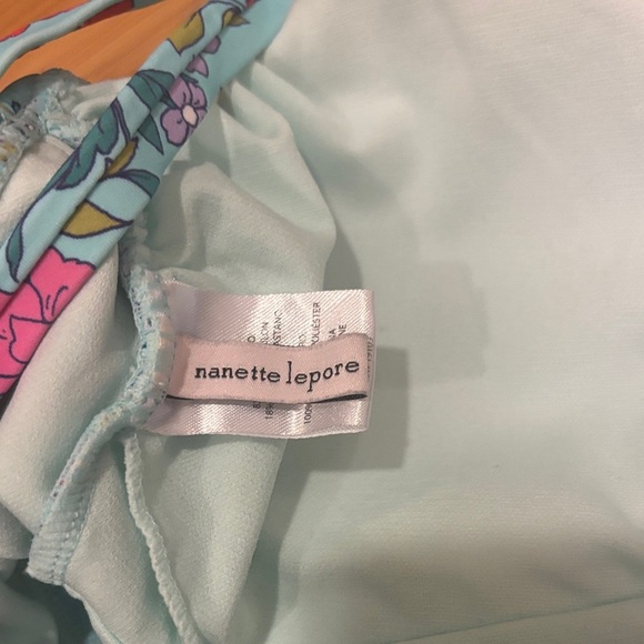 Nanette Lepore Floral One Piece Swimsuit - Blue and Red - Picture 4 of 5